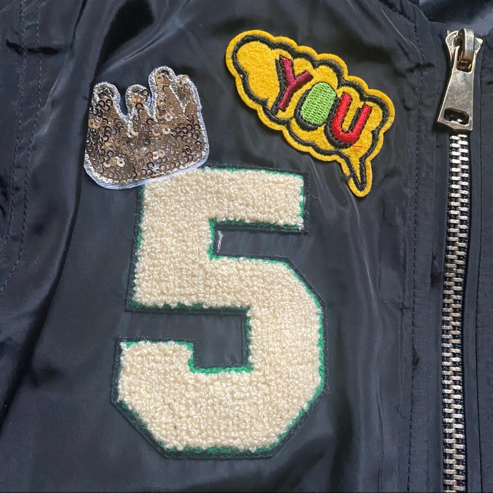 Cute Dinosaur Patch Bomber Jacket - image 5